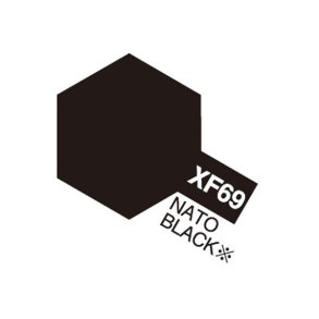 XF-69 NATO Black, Acrylic Mini 10 ml (penselmaling, mat) - Tamiya